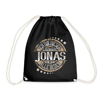 Jonas - Turnbeutel - Schwarz - Vorne