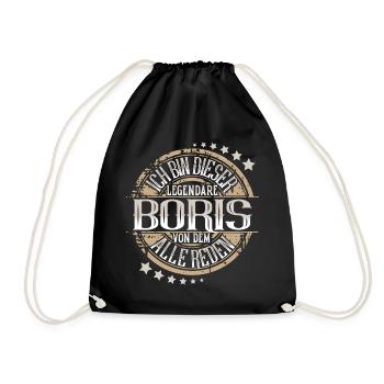Boris - Turnbeutel - Schwarz - Vorne