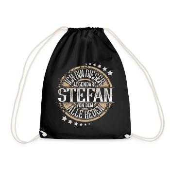 Stefan - Turnbeutel - Schwarz - Vorne