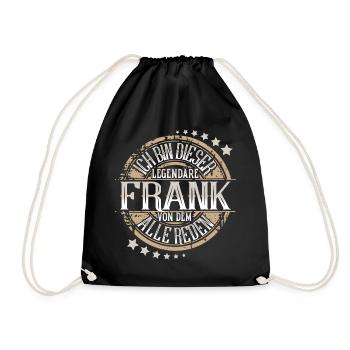 Frank - Turnbeutel - Schwarz - Vorne