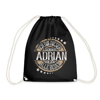 Adrian - Turnbeutel - Schwarz - Vorne