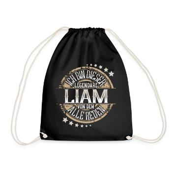 Liam - Turnbeutel - Schwarz - Vorne