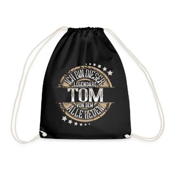 Tom - Turnbeutel - Schwarz - Vorne