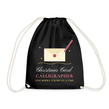 Weihnachtskarten-Kalligraph Handschrift - Turnbeutel - Schwarz - Vorne