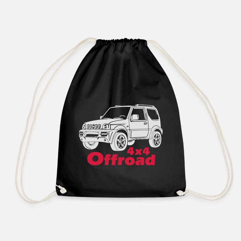 suzukijimny4x4 - Drawstring Bag - black