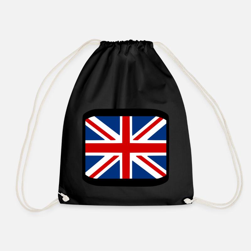 Union jack - Drawstring Bag - black