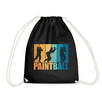 Paintball Paintballer Gotcha Vintage Cadeau - Sac de sport léger - noir - Devant
