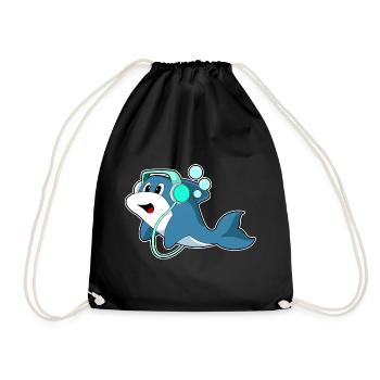Musique casque Delfin - Sac de sport léger - noir - Devant