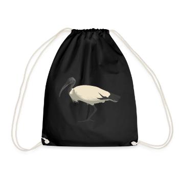 Australischer Weisser Ibis - Turnbeutel - Schwarz - Vorne