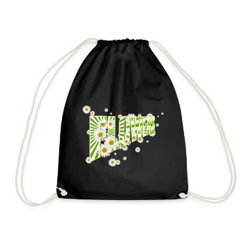 Fleurs, marguerites, marguerites, nature, jardin - Sac de sport léger - noir - Devant