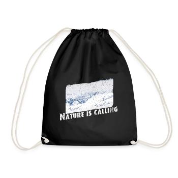 La nature appelle l’hiver - Sac de sport léger - noir - Devant