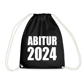 Abitur 2024 - Turnbeutel - Schwarz - Vorne