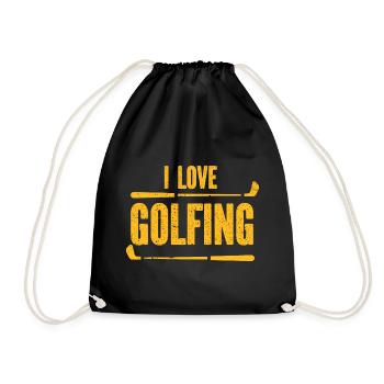 Golf - Golfclub Goldspieler Birdie Elite Luxus - Turnbeutel - Schwarz - Vorne