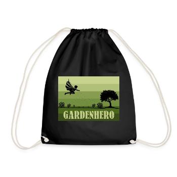 Retro/Vintage Male Garden Hero - Drawstring Bag - black - Front