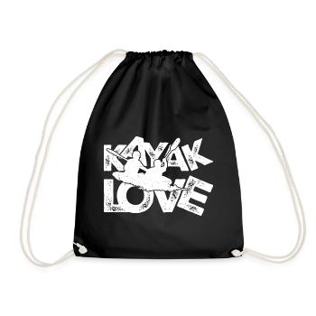 Kajak Love Duo Silhouette - Turnbeutel - Schwarz - Vorne