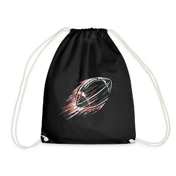 Flying Football – Symbole de dynamique et de vitesse - Sac de sport léger - noir - Devant