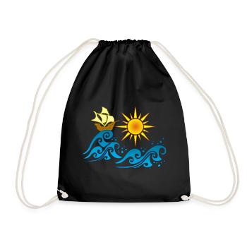 Journey to a better world - Drawstring Bag - black - Front