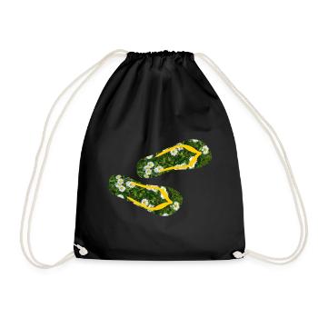 pantoufles marguerites tongs camping pelouse - Sac de sport léger - noir - Devant