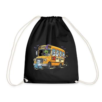 Spooky Bus Haunted Crew - Drawstring Bag - black - Front