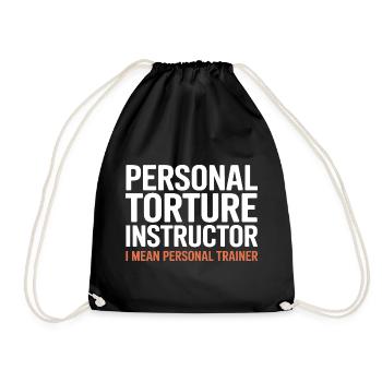 Folter-Instruktor Ich meine Personal Trainer - Turnbeutel - Schwarz - Vorne