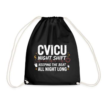 NachtSchicht Beat Herz - Drawstring Bag - black - Front