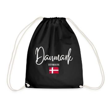Danish roots, I love Denmark - Drawstring Bag - black - Front