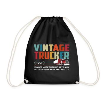 Truck Driver - Drawstring Bag - black - Front