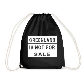 Greenland Is Not For Sale - Drawstring Bag - black - Front