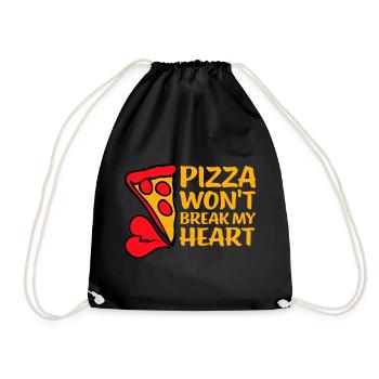 La pizza ne me brisera pas le cœur La nourriture aime l’humour - Sac de sport léger - noir - Devant