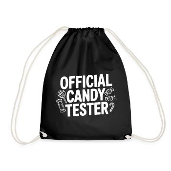 Testeur de bonbons officiel - Sac de sport léger - noir - Devant