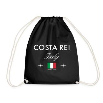 Costa Rei Sardinien Koordinaten Reise Souvenir - Turnbeutel - Schwarz - Vorne