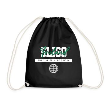 Sligo Irland Koordinaten Reise Souvenir - Turnbeutel - Schwarz - Vorne