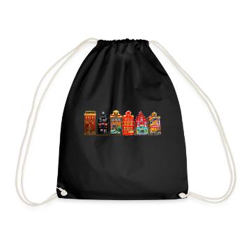 hot spot Amsterdam - Drawstring Bag - black - Front