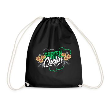 Garten Chefin - Turnbeutel - Schwarz - Vorne
