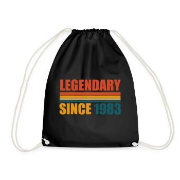Legendary since 1983 - Drawstring Bag - black - Front