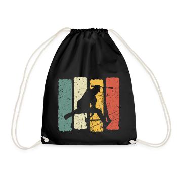 Stunt Scooter Shirt Boys Pedal Scooter Roller Retro - Drawstring Bag - black - Front