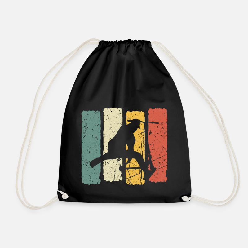 Stunt Scooter Shirt Boys Pedal Scooter Roller Retro - Drawstring Bag - black
