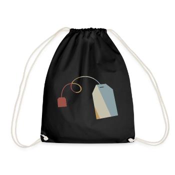 Sachets de thé Retro Style Vintage - Sac de sport léger - noir - Devant