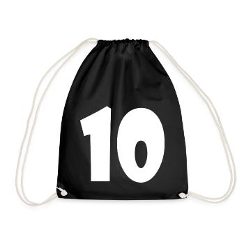 10 - Turnbeutel - Schwarz - Vorne