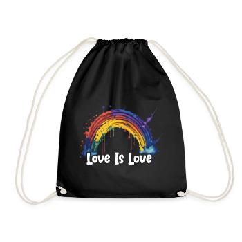 Prideful Skies LGBTQ gay pride Rainbow Love - Turnbeutel - Schwarz - Vorne