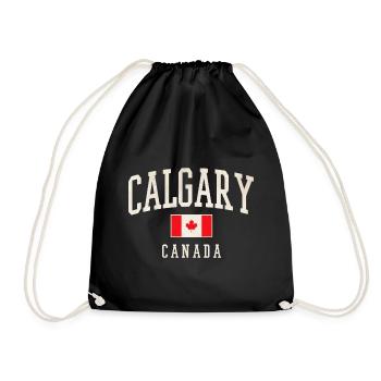 Calgary Kanada Vintage - Turnbeutel - Schwarz - Vorne