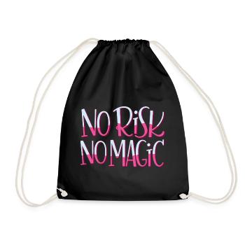 No Risk No Magic - Turnbeutel - Schwarz - Vorne