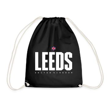 Leeds City Logo Grafik T-Shirt - Turnbeutel - Schwarz - Vorne
