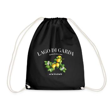 Lago Di Garda Lake Garda Camping - Drawstring Bag - black - Front
