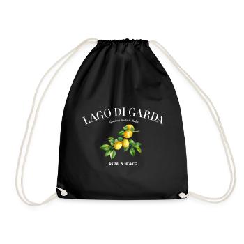Lago Di Garda Lake Garda Camping - Drawstring Bag - black - Front