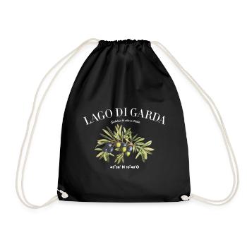 Lago Di Garda Lake Garda Camping - Drawstring Bag - black - Front