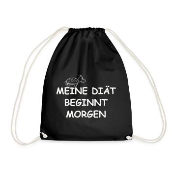 DIÄT - Turnbeutel - Schwarz - Vorne