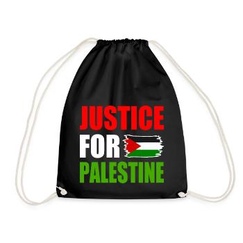 Justice for palestine - Turnbeutel - Schwarz - Vorne