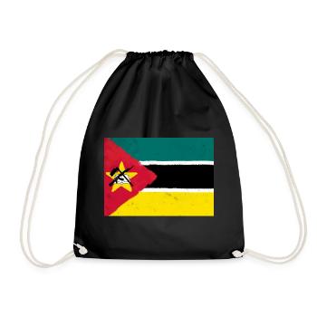 Flag of Mozambique - Drawstring Bag - black - Front
