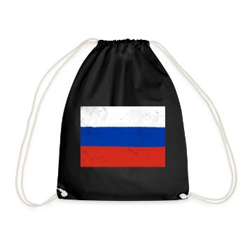 Drapeau de la Russie - Sac de sport léger - noir - Devant